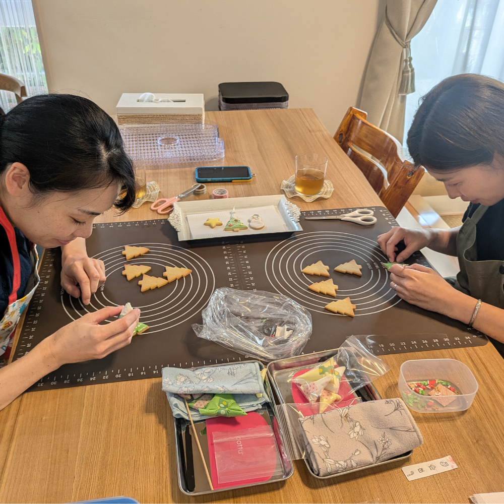 沖縄｜豊見城のお花絞り教室フラワーケーキならsweetkapuaスイートカプア　レッスン風景